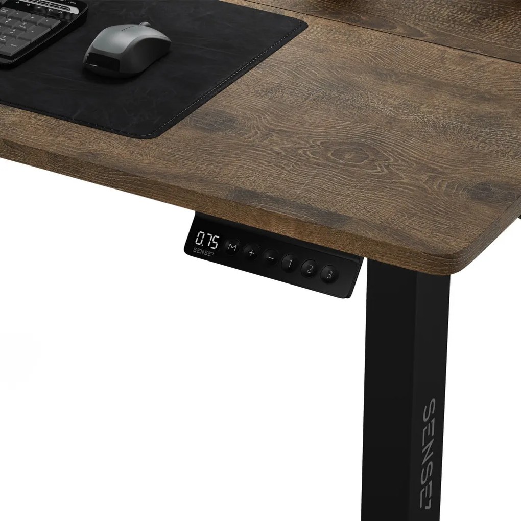 Állítható magasságú elektromos íróasztal Nojo 120x60cm fekete tölgy