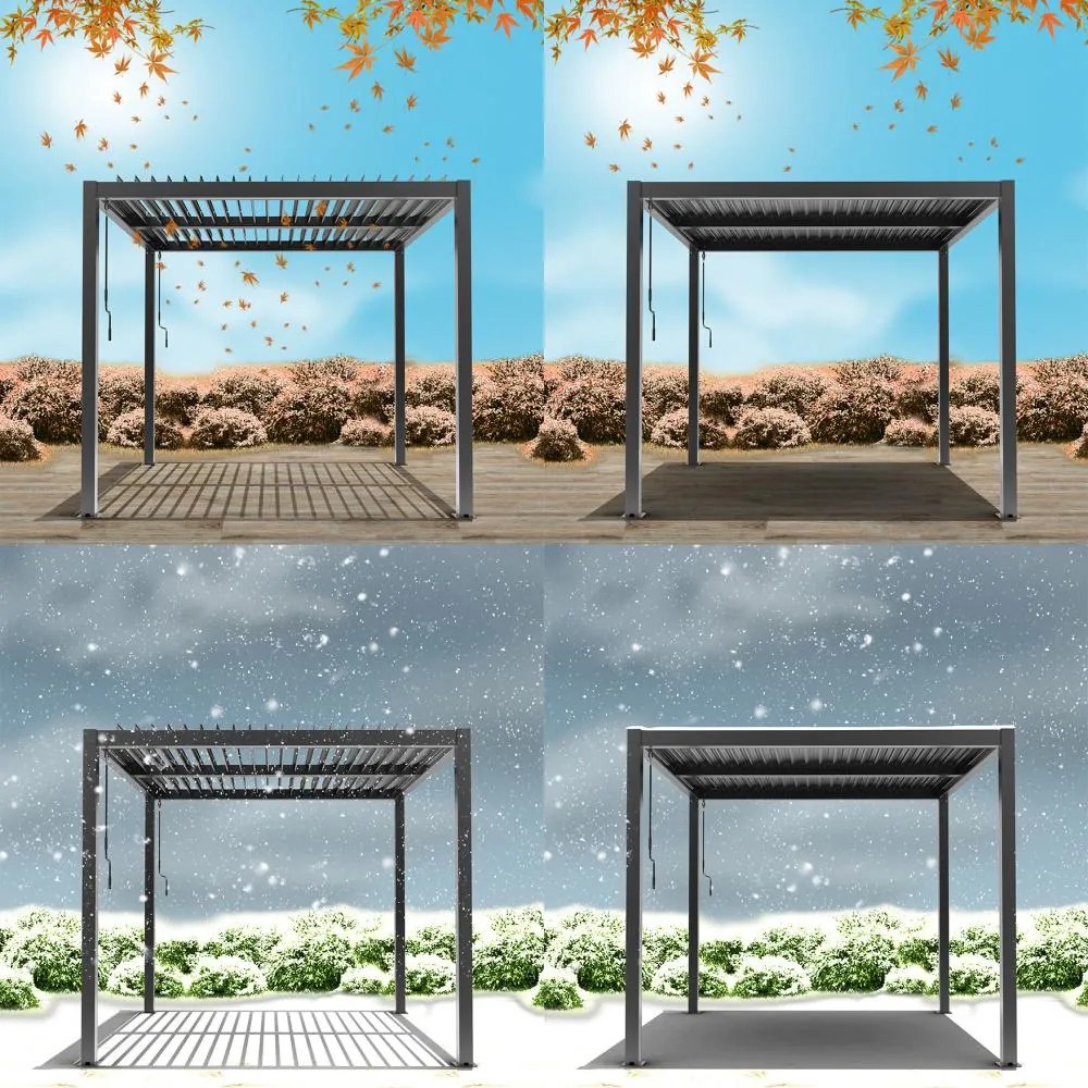 Alumínium bioklimatikus pergola lamellákkal 4 x 3 M