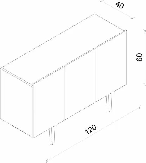 Capella komód, homokkő, 120 cm
