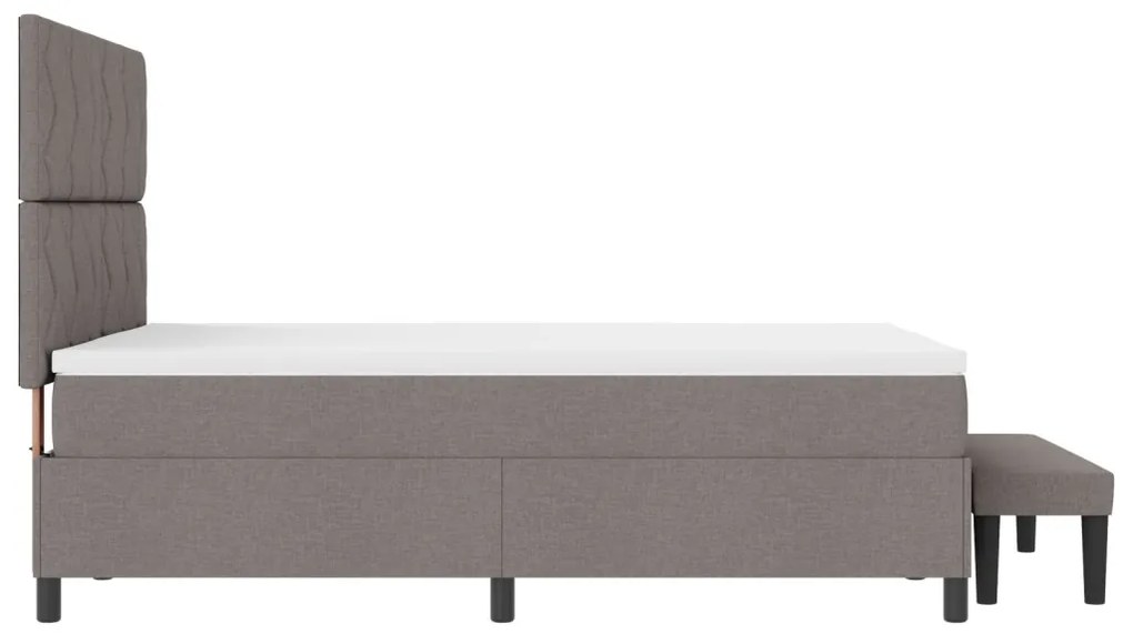 Boxspring Ágy Matraccal és Pad Taupe 140x200 cm Szövet