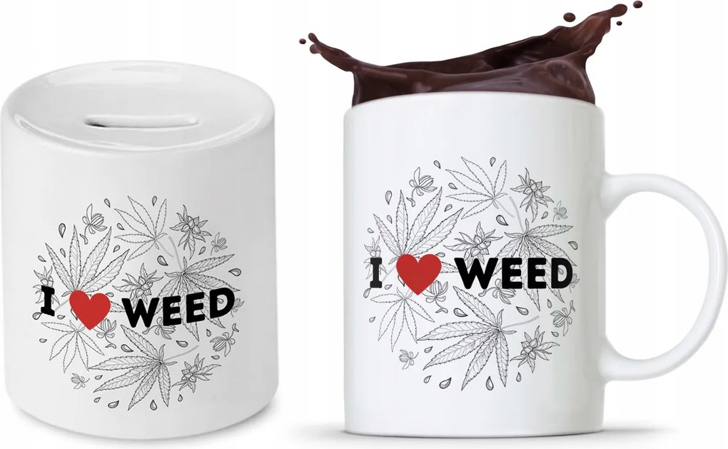 Dohányosoknak 420 Persely Szett fényképes nyomott mintás bögre