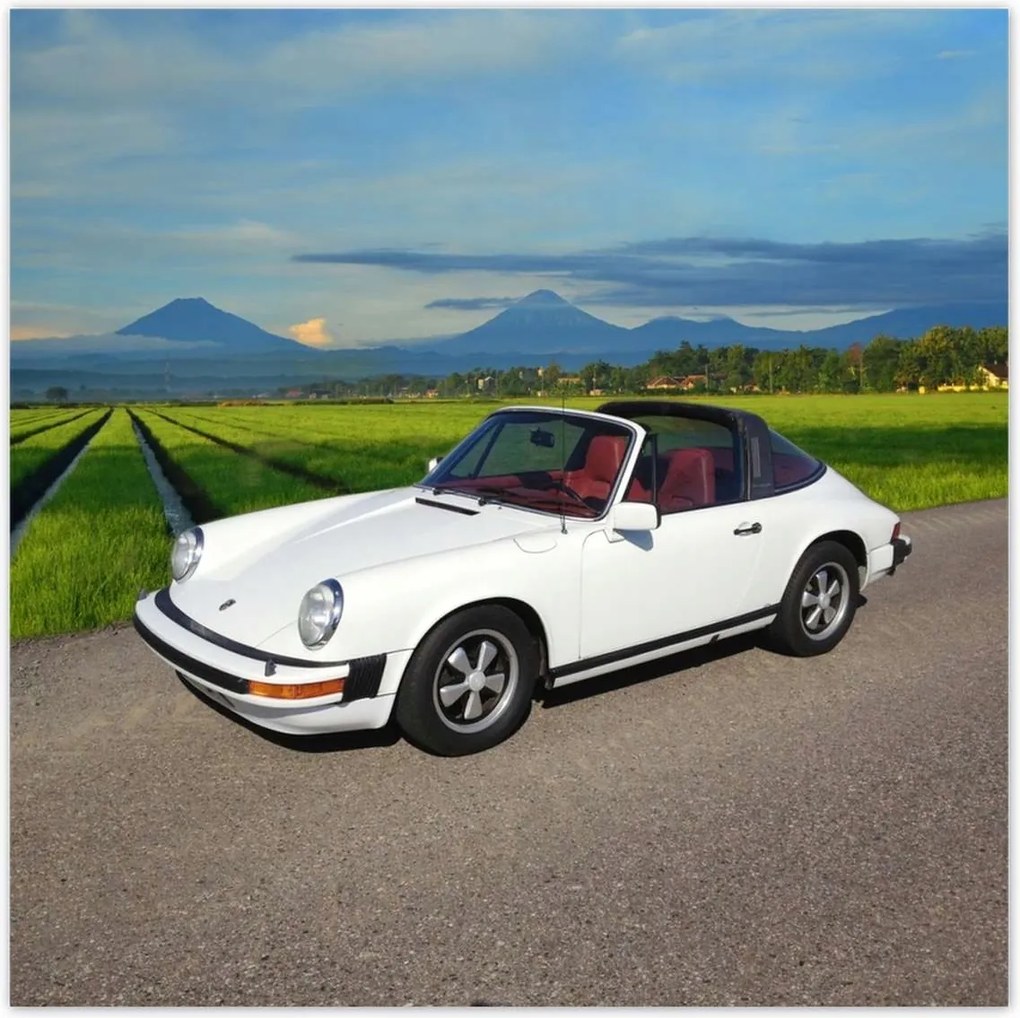 Poszterek 140x140 Fehér Porsche