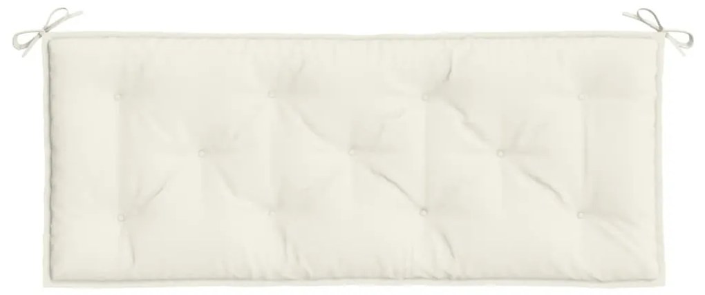 2 db melange krémszínű szövet kerti padpárna 120x50x7 cm