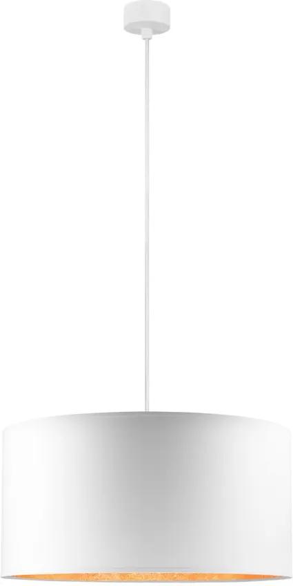 Mika XL fehér függőlámpa rézszínű részletekkel, ⌀ 50 cm - Sotto Luce