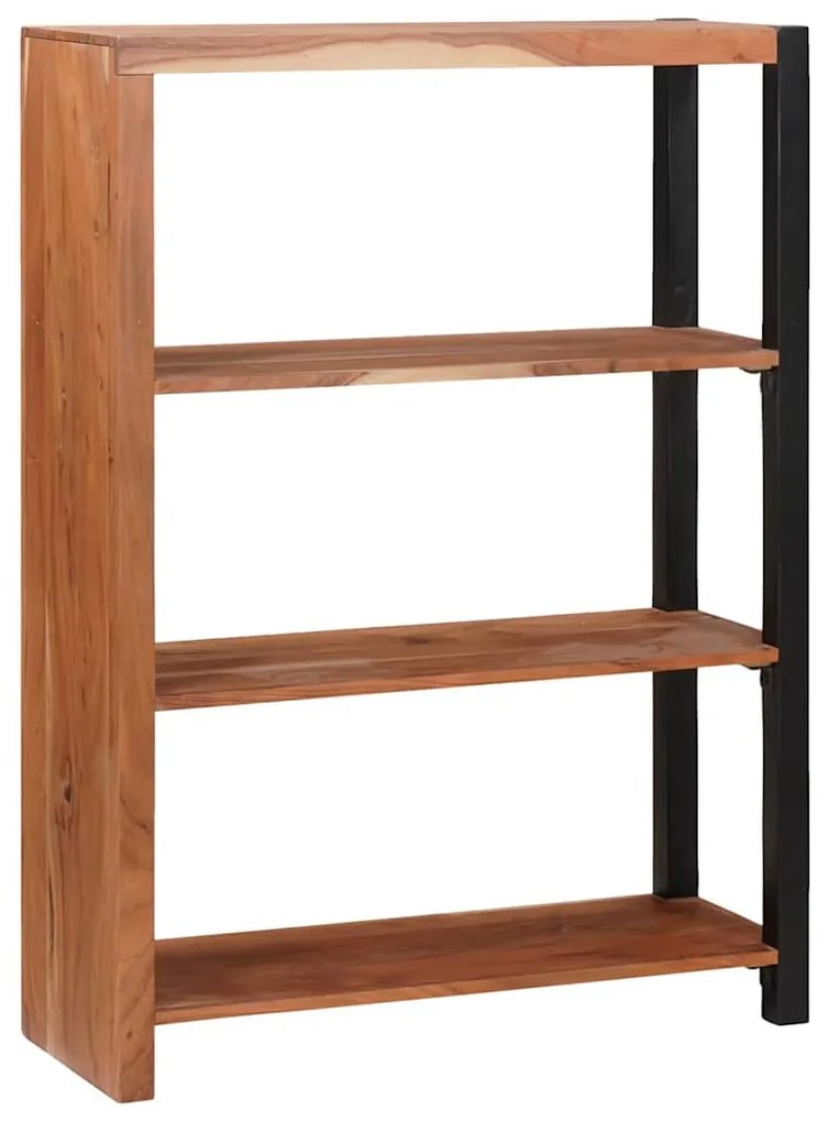 Könyvszekrény Barna, Fekete 80 x 30 x 110 cm Tömör Akácfa