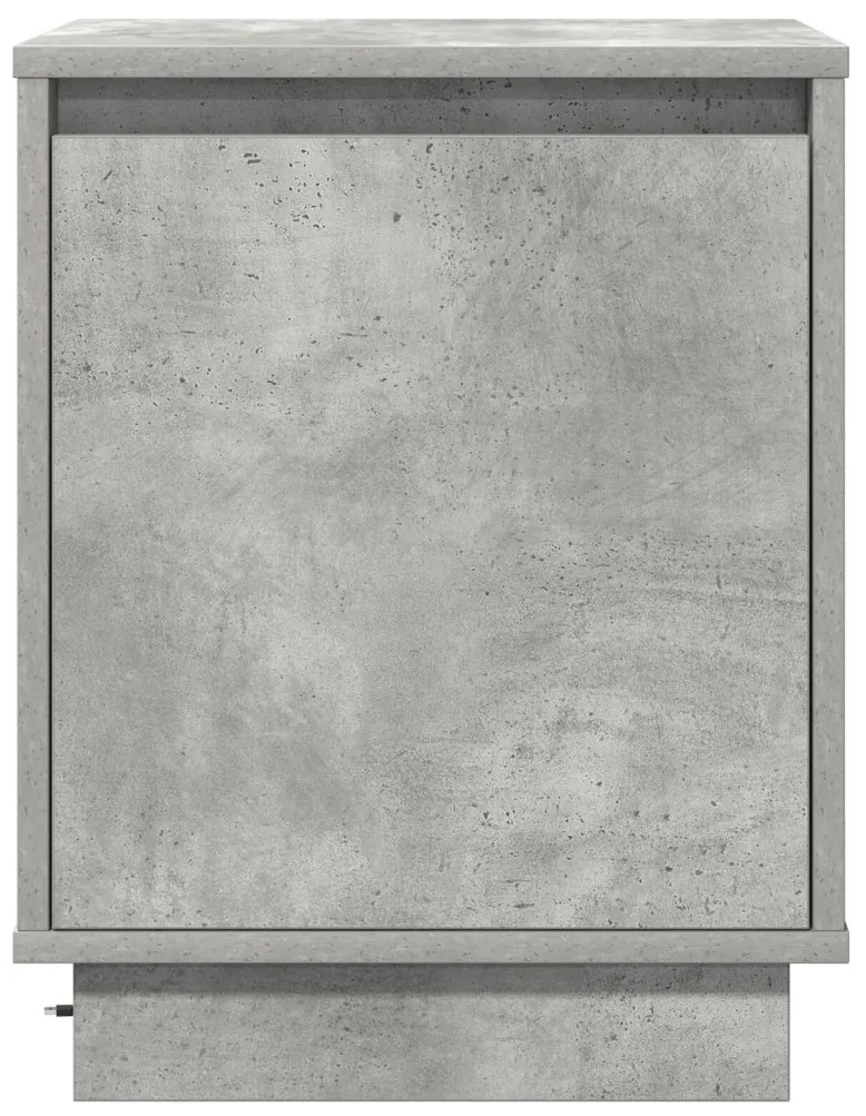 LED világítással ellátott éjjeli szekrények 2 db Beton Szürke 39x34,5x50 cm