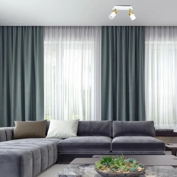 JOKER 2xGU10/25W/230V spotlámpa fehér/arany