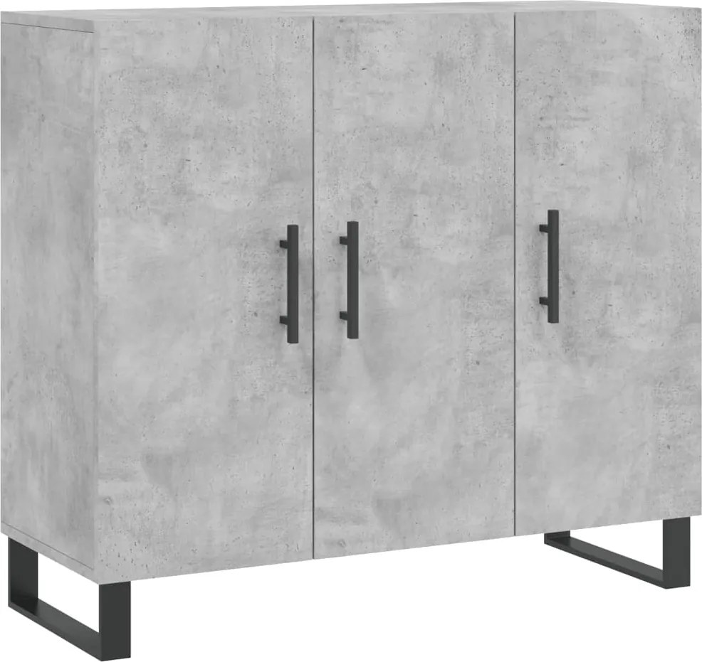 vidaXL betonszürke szerelt fa tálalószekrény 90 x 34 x 80 cm