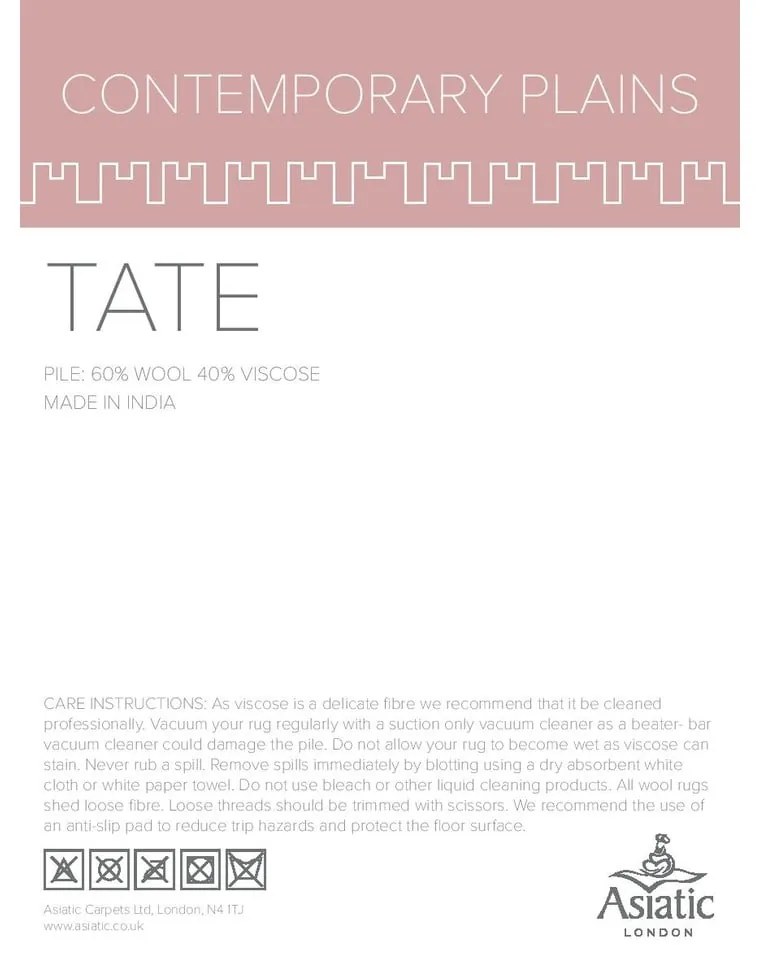 Tate Tonal Textures világos krémszínű szőnyeg, 120 x 170 cm - Asiatic Carpets
