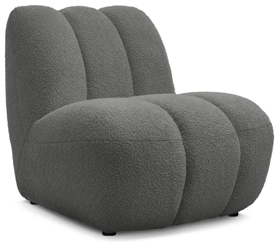 Sötétszürke buklé fotel Janissaire – Bobochic Paris