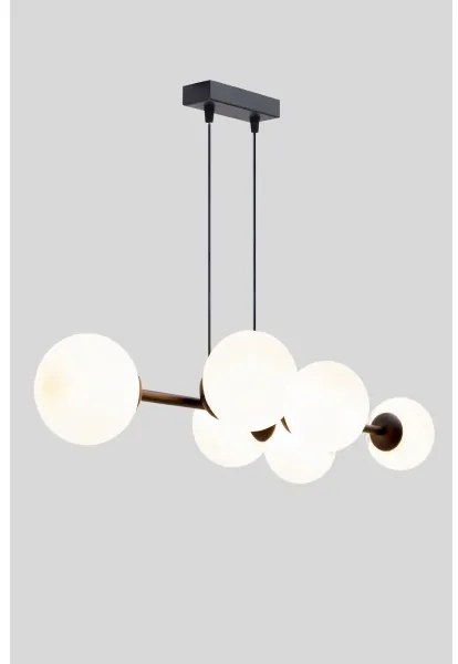 Csillár zsinóron FIRA 5xE27/60W/230V fekete