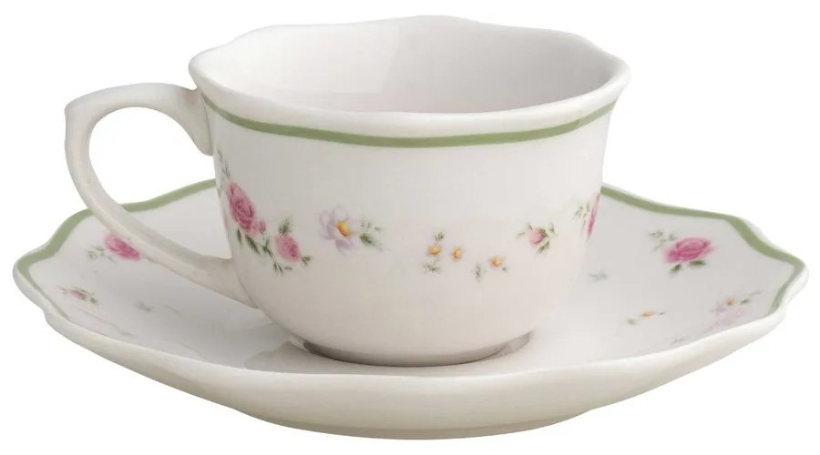 Fehér porcelán eszpresszó csésze szett 2 db-os 90 ml Nonna Rosa – Brandani