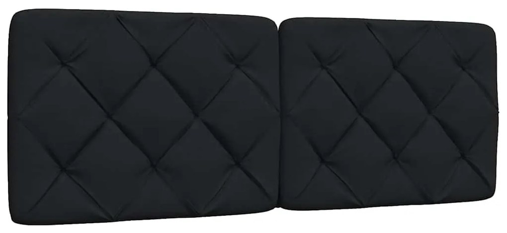 fekete szövet ágykeret LED-es matrac nélkül 140x200 cm