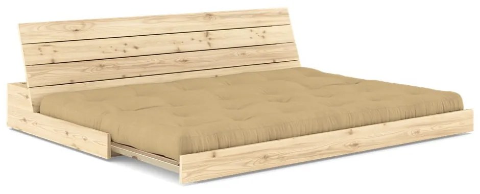 Mustársárga kinyitható kanapé 196 cm Base – Karup Design