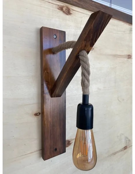 AHSAP fali lámpa 1xE27/40W/230V fenyő dió