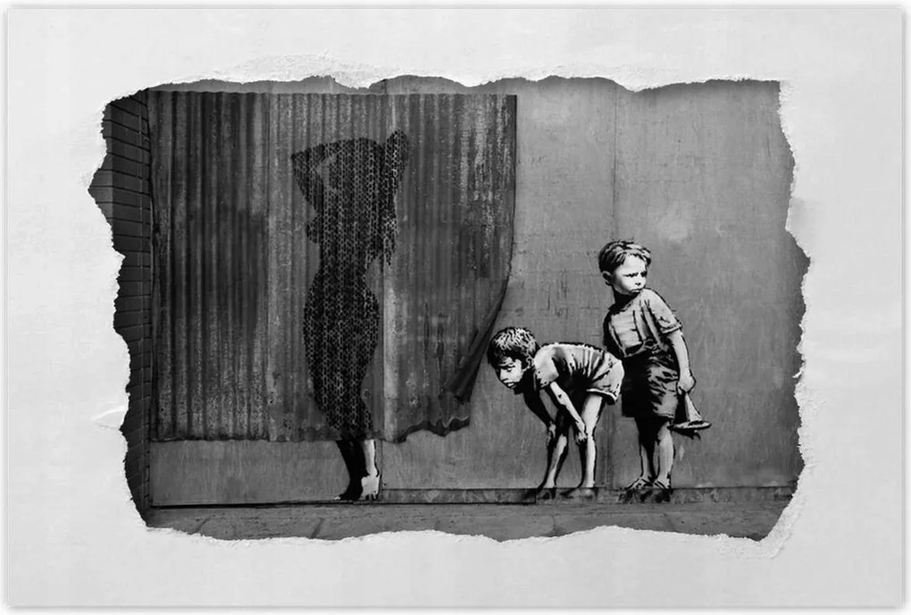 Poszterek 60x40 Banksy Csaj Zuhany