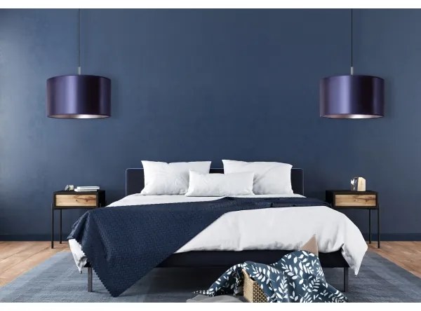 Duolla - Csillár zsinóron CANNES 1xE27/15W/230V á. 50 cm kék/ezüst