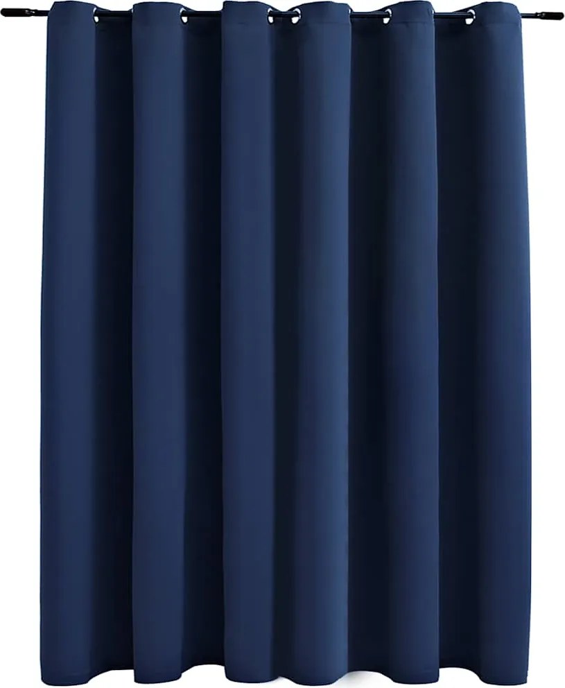 vidaXL kék sötétítőfüggöny fémkarikákkal 290 x 245 cm