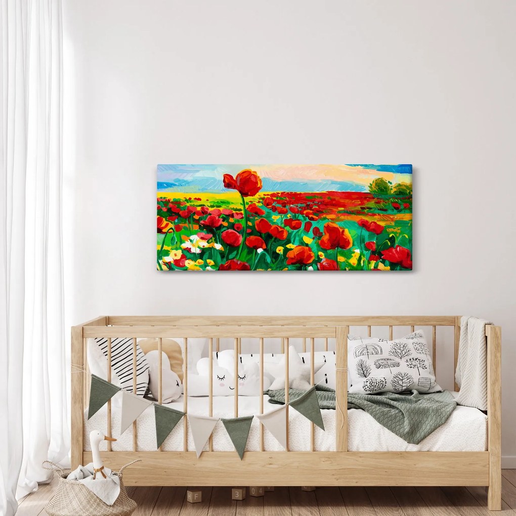 Kép egy mező mákkal (120x50 cm)