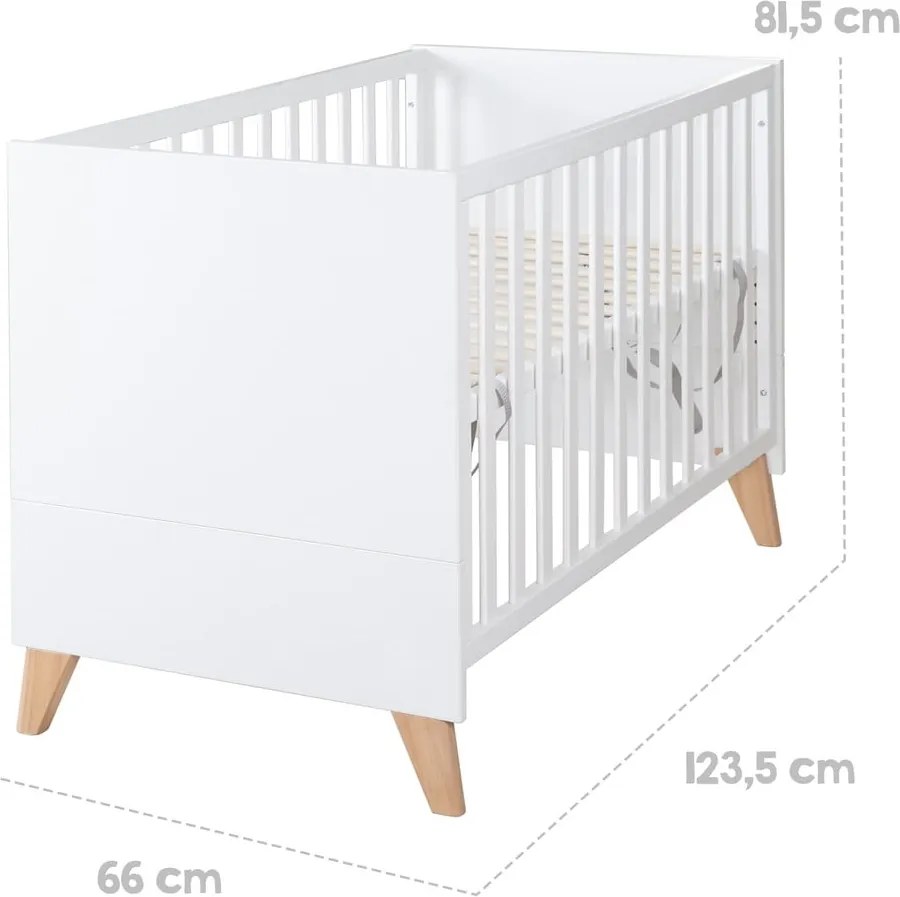 Fehér babaágy 60x120 cm Léon – Roba