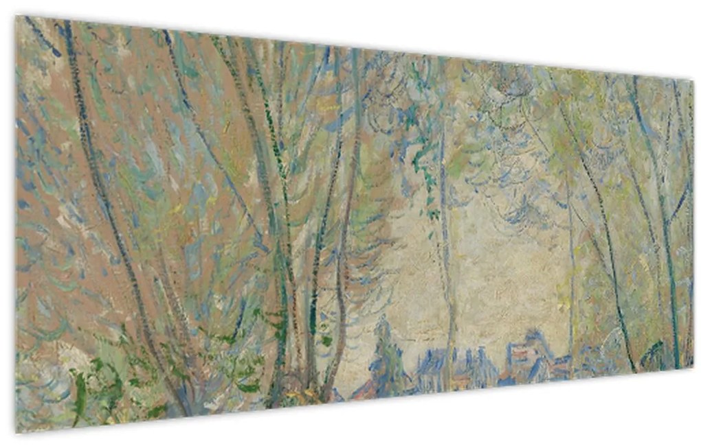 Kép - Claude Monet, Woman Seated under the Willows, reprodukciók (120x50 cm)