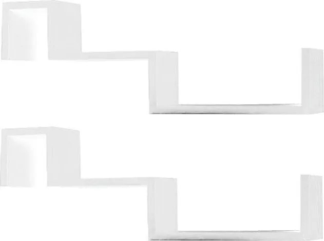 Polc készlet 2 polcos, fehér, FRI NEW