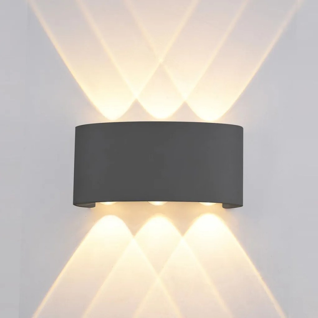 ITALUX OWL-451-3-BL ORTELO Modern Kültéri Fali Lámpa Fekete LED IP54