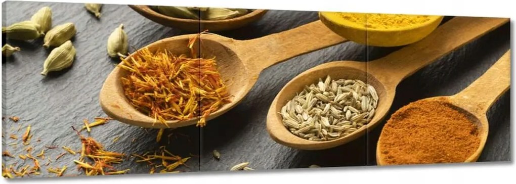 Vászonkép 90x30 Fűszerek a konyhába