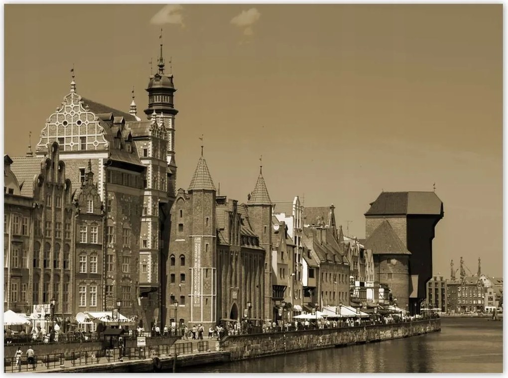 Poszterek 135x100 Gdańsk szépia bronz