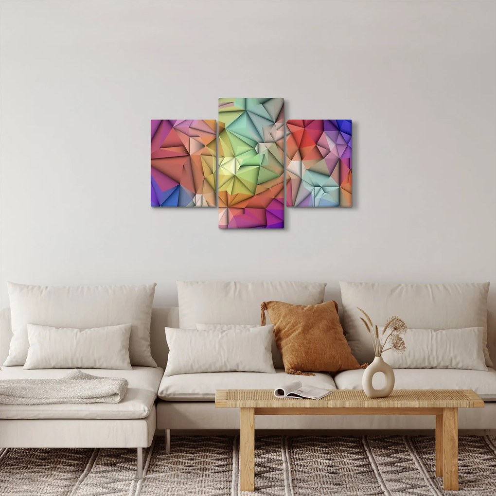 Kép - Sokszögű absztrakció (90x60 cm)