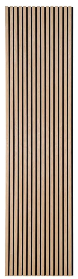 Akusztikus panel, fa furnér, natúr, tölgy hatású 240x60x2,2 cm