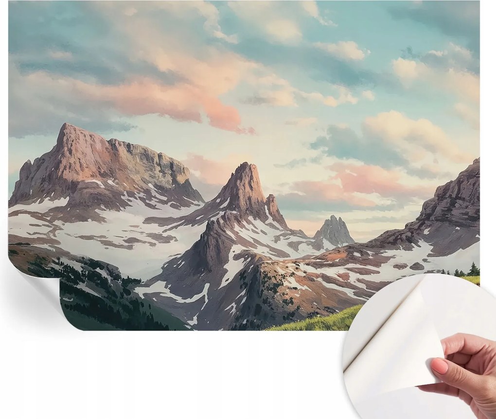 Öntapadós fotótapéta a konyhába Mosható hegyi panoráma 312x219 cm