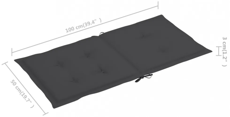 6 db antracit oxford szövet háttámlás székpárna