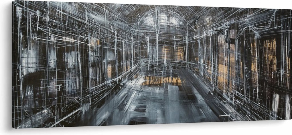 Egy régi épület belsejének képe (120x50 cm)