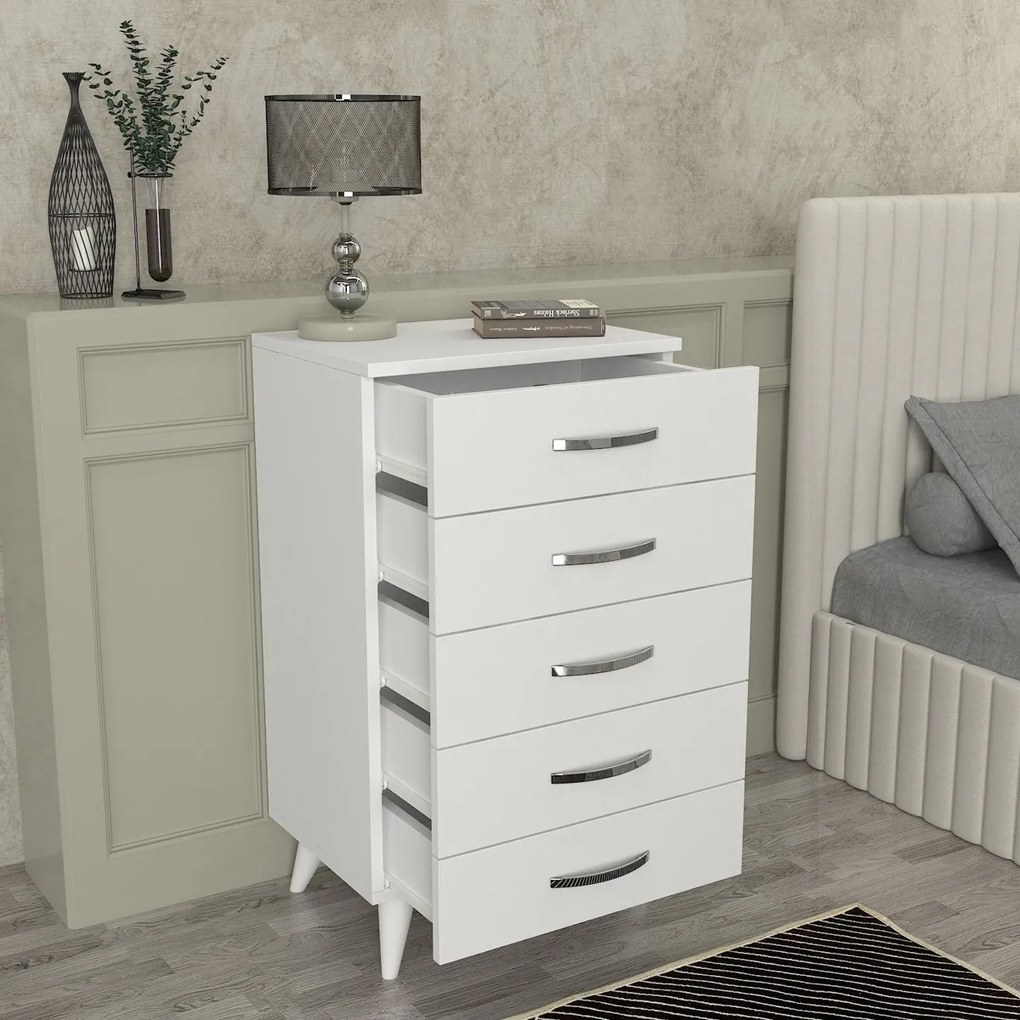 Éjjeliszekrény Cemre White