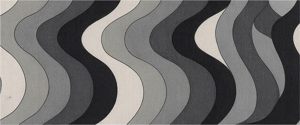 Dekoratív Fotótapéta Hálószobába Szürke hullámok 250x104 Ragasztó