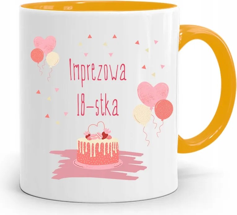 Születésnapra 18 18. 18. Bögre Sárga Ajándék fényképes nyomattal