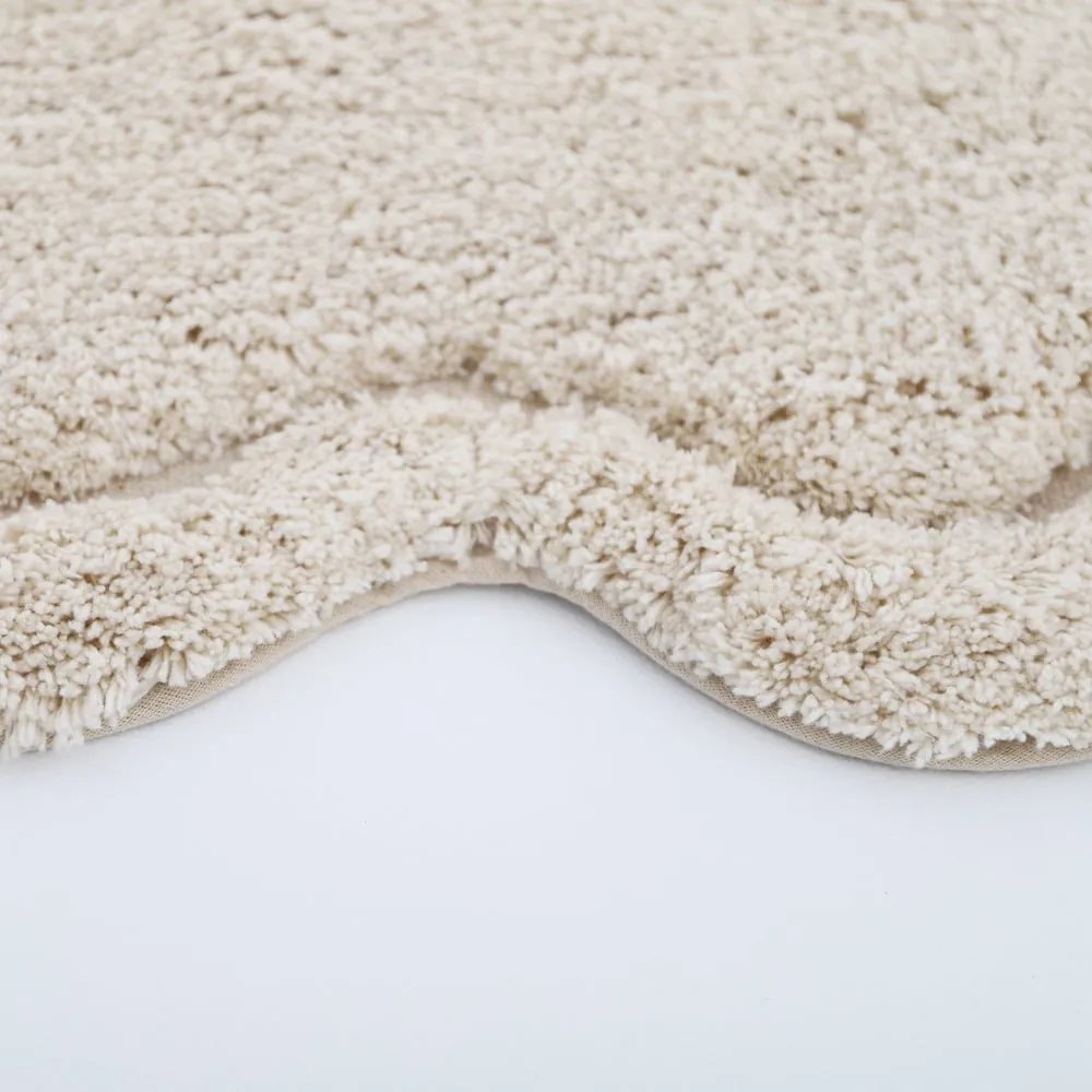Krémszínű mosható kézi szövésű pamut kerek szőnyeg ø 110 cm Sweet April Ecru – Nattiot