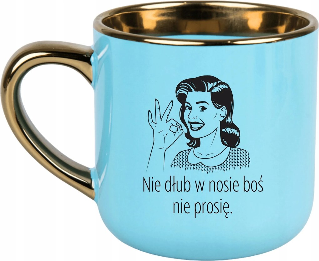 Bögre Kék 400ml Ajándék Vicces Anyák Napja Nem Piszkálja Az Orrát