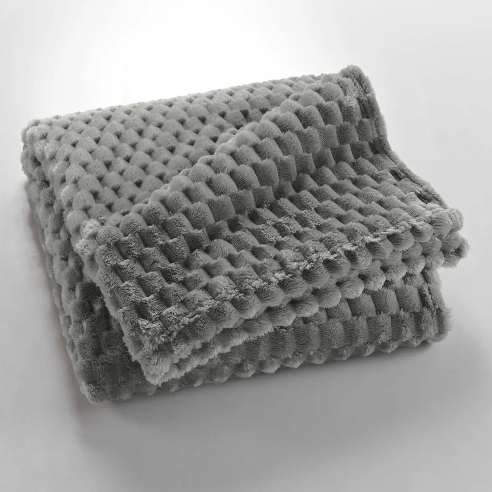 Szürke mikroflanel takaró 125x150 cm Mini Frosty – douceur d'intérieur
