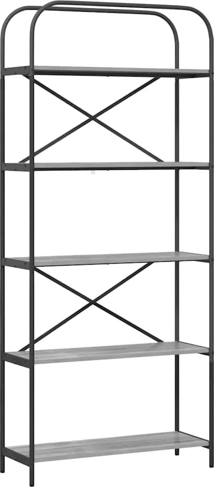 vidaXL Könyvespolc Szürke Sonoma 80 x 30 x 183 cm Faanyag