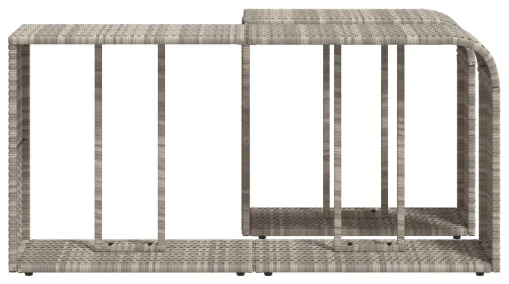 2 db világosszürke polyrattan tárolópolc