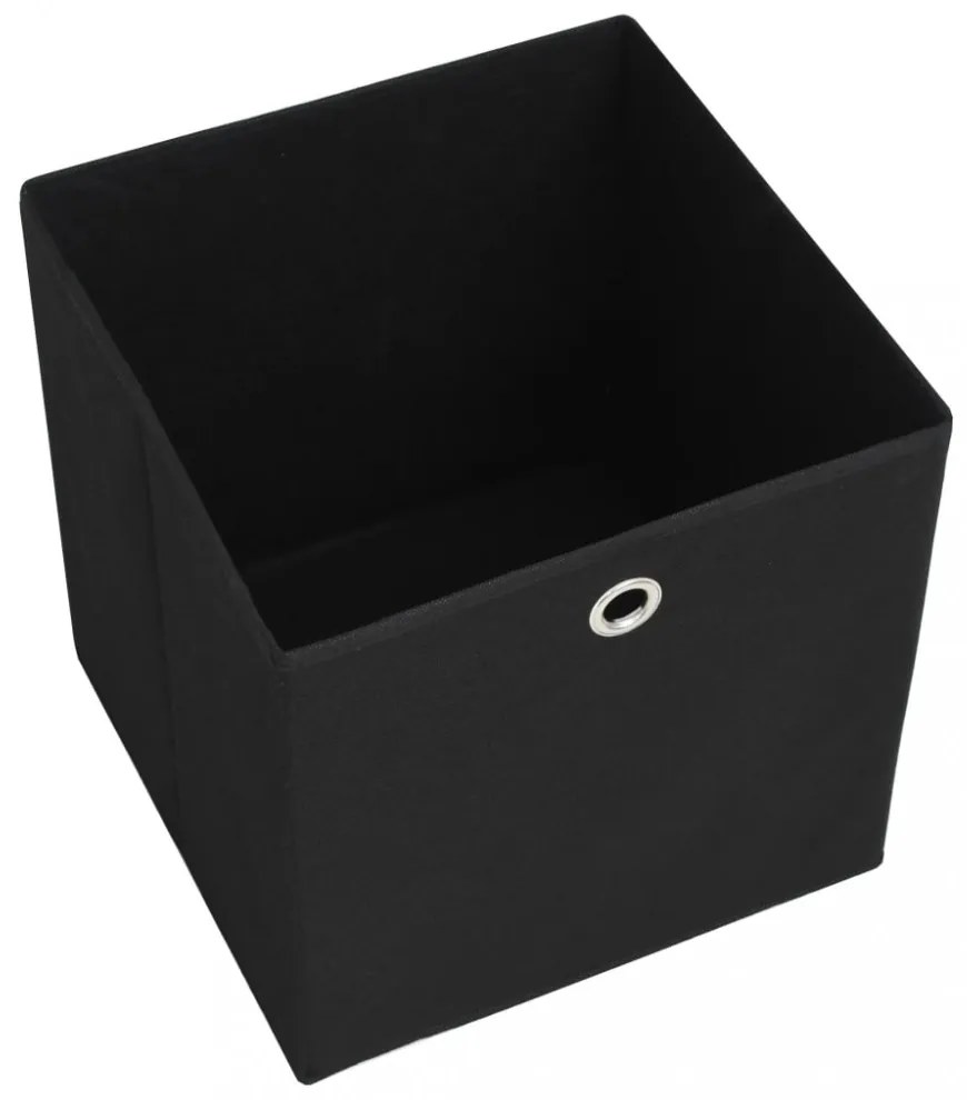 10 db fekete, nem szőtt tárolódoboz 32 x 32 x 32 cm