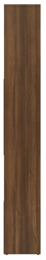 barna tölgyszínű szerelt fa könyvszekrény 67 x 24 x 161 cm