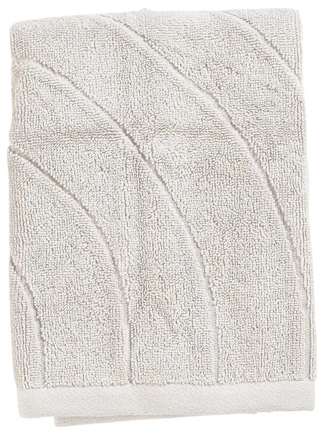 Világosszürke frottír pamut törölköző 50x70 cm Time – Zone