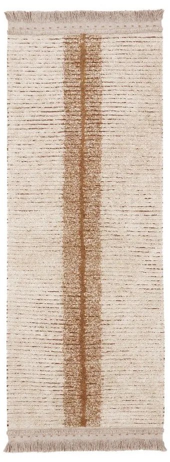 Téglavörös-bézs pamut futószőnyeg 80x230 cm Duetto Toffee – Lorena Canals