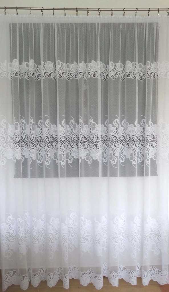 Mg Függöny 3891 Fehér 300x250 kész szalaggal lengyel