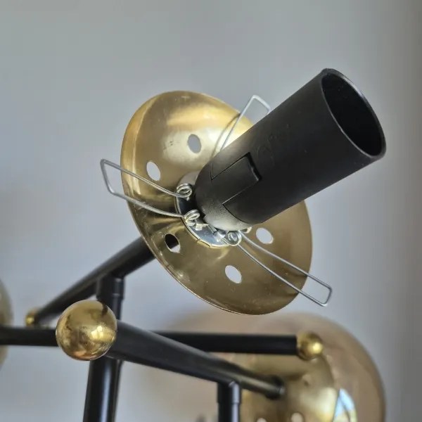 Felületre szerelhető csillár MALENA 3xE14/5W/230V arany/fekete/füstös bézs