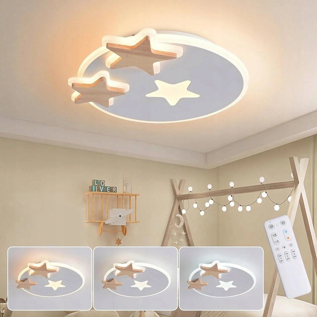 Lampa Sufitowa Biały Wiszaca Led Nowoczesna Do Salonu Ściemnialna+pilot 31W