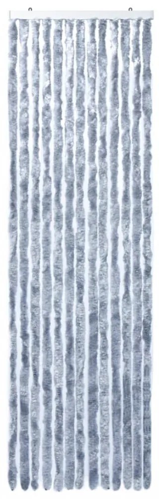 ezüstszínű zsenília rovarfüggöny 56 x 185 cm